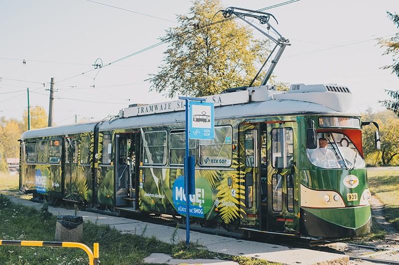 zielony tramwaj