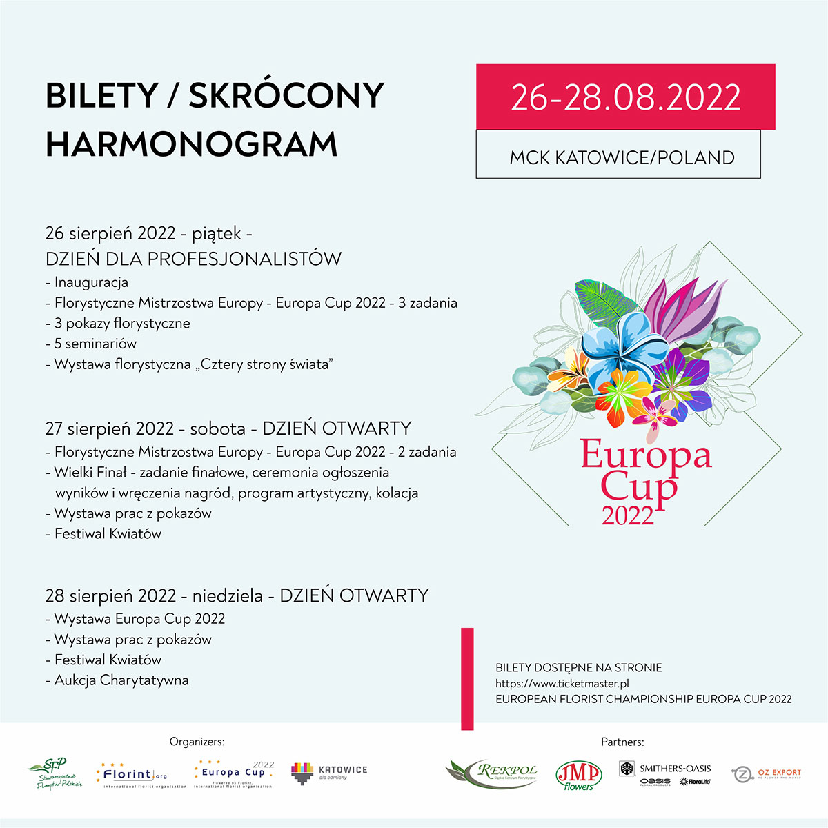 Europa Cup 2022 Mistrzostwa Florystyczne -program