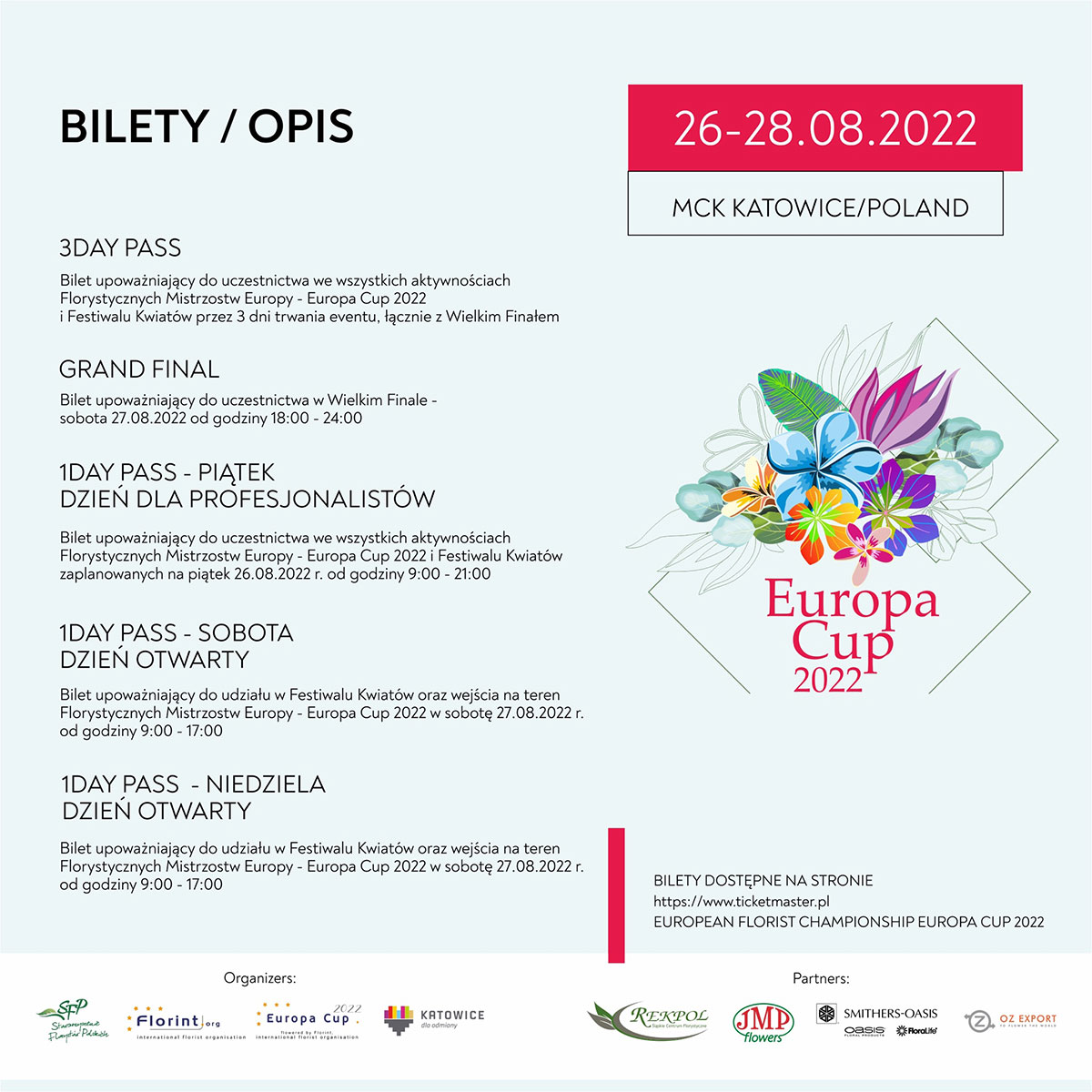 bilety Europa Cup 2022 Mistrzostwa Florystyczne