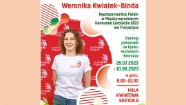 Rynek Hurtowy Bronisze wspiera utalentowaną florystkę Weronikę Kwiatek-Bindę w przygotowaniach do EuroSkills 2023